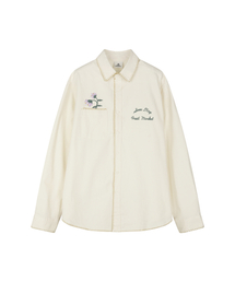 POCKET FLOWER SHIRT CREAM