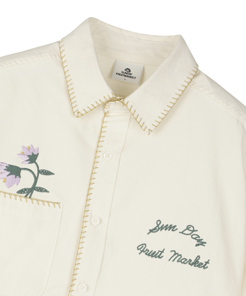 SUNDAY FRUIT MARKET（サンデーフルーツマーケット）の「POCKET FLOWER SHIRT CREAM（シャツ/ブラウス・メンズ・その他・MEDIUM/LARGE）」の3枚目の写真