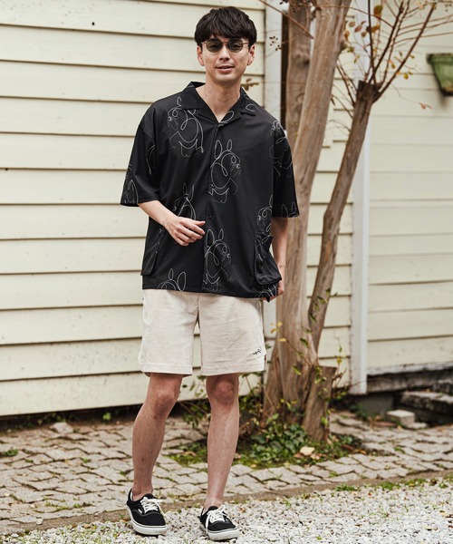 CALL&RESPONSE（コールアンドレスポンス）の「mhs2470- フレンチブル アロハシャツ-KOKAGE(262-1214-01)（シャツ/ブラウス・メンズ・ホワイト/ブラック・4/2）」の6枚目の写真