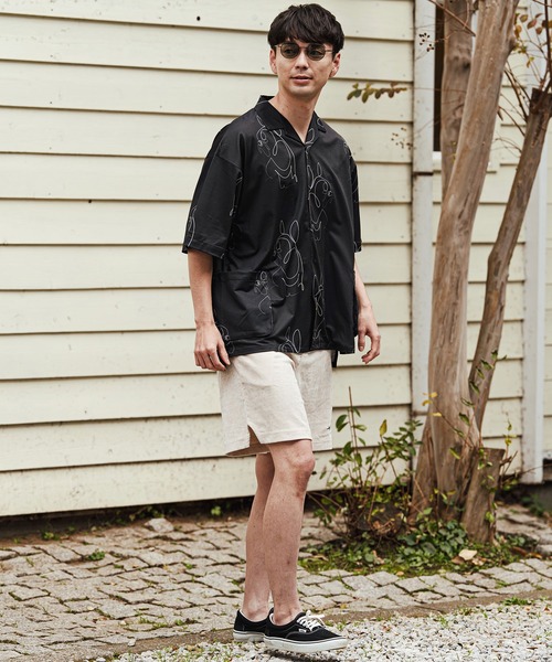 CALL&RESPONSE（コールアンドレスポンス）の「mhs2470- フレンチブル アロハシャツ-KOKAGE(262-1214-01)（シャツ/ブラウス・メンズ・ホワイト/ブラック・4/2）」の7枚目の写真