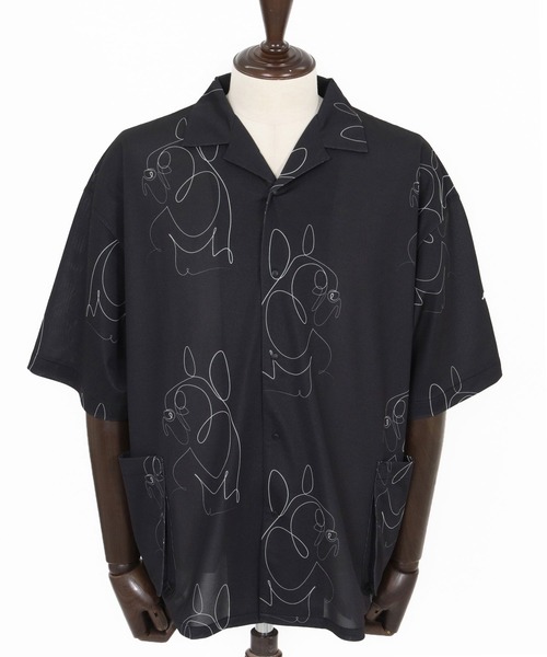 CALL&RESPONSE（コールアンドレスポンス）の「mhs2470- フレンチブル アロハシャツ-KOKAGE(262-1214-01)（シャツ/ブラウス・メンズ・ホワイト/ブラック・4/2）」の15枚目の写真