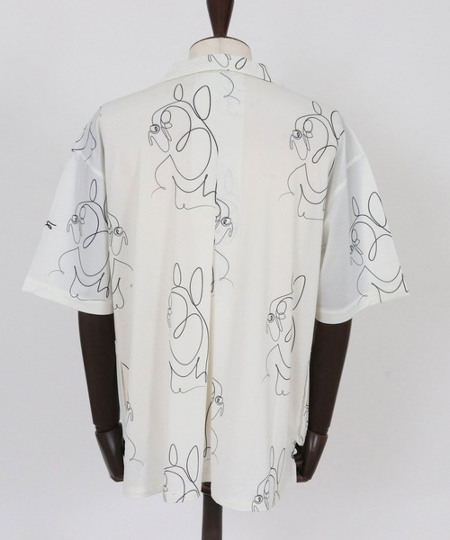 CALL&RESPONSE（コールアンドレスポンス）の「mhs2470- フレンチブル アロハシャツ-KOKAGE(262-1214-01)（シャツ/ブラウス・メンズ・ホワイト/ブラック・4/2）」の18枚目の写真