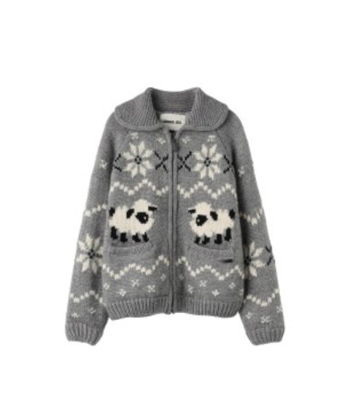 GENERAL IDEA（ジェネラルアイデア）の「wool blend cowichan knit jumper ウールカウチンニットジャケット（ニット/セーター・レディース・アイボリー/グレー/ネイビー・S/M/L）」の16枚目の写真