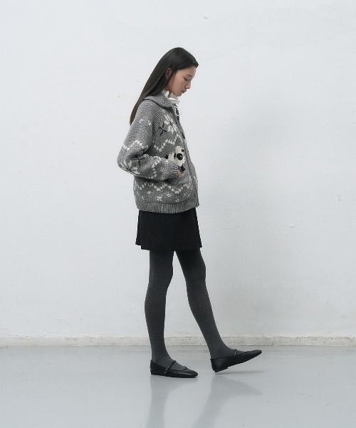 GENERAL IDEA（ジェネラルアイデア）の「wool blend cowichan knit jumper ウールカウチンニットジャケット（ニット/セーター・レディース・アイボリー/グレー/ネイビー・S/M/L）」の14枚目の写真