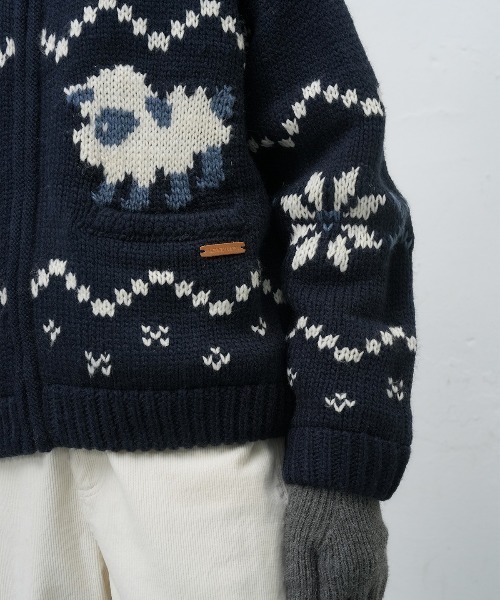 GENERAL IDEA（ジェネラルアイデア）の「wool blend cowichan knit jumper ウールカウチンニットジャケット（ニット/セーター・レディース・アイボリー/グレー/ネイビー・S/M/L）」の22枚目の写真