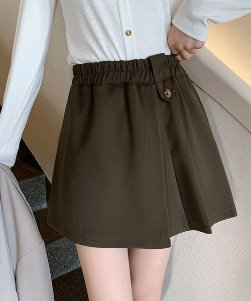 Miniministore(ミニミニストア)の「プリーツキュロットパンツ ウール風 秋冬(その他パンツ・レディース・ブラック/ダークブラウン・FREE)」の3枚目の写真