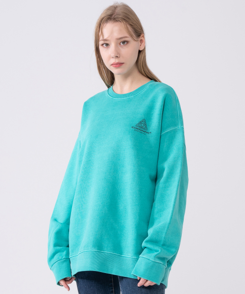 ICONOGRAPHY（アイコノグラフィー）の「ヘビーコットンピグメント JESUS NGN（スウェット・レディース・グリーン・LARGE/X-LARGE）」の2枚目の写真