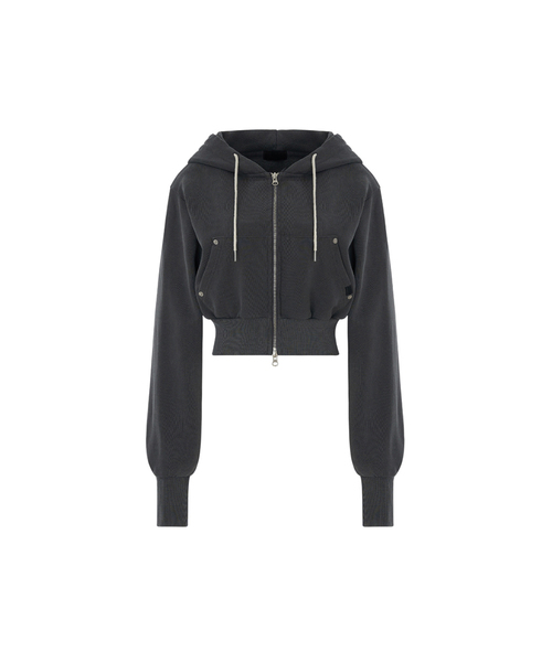 A.R.U（エイアールユー）の「PIGMENT ZIP-UP HOODIE（パーカー・レディース・チャコールグレー/ピンク・FREE）」の2枚目の写真