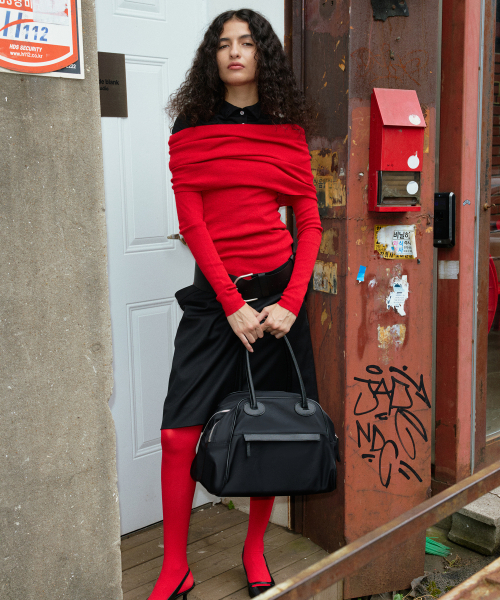 CHRISTINE PROJECT(クリスティンプロジェクト)の「TWO ZIPPER BAG NYLON ORIGINAL(BLACK PEPPER)(トートバッグ・レディース・その他・FREE)」の2枚目の写真