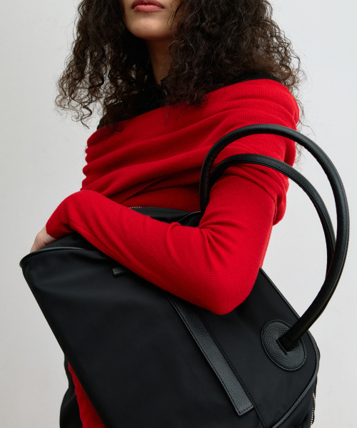 CHRISTINE PROJECT(クリスティンプロジェクト)の「TWO ZIPPER BAG NYLON ORIGINAL(BLACK PEPPER)(トートバッグ・レディース・その他・FREE)」の4枚目の写真