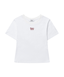 FLAWSROOM（フローズルーム）の「W Embroidery Crop T-shirts [WHITE]（Tシャツ/カットソー）」