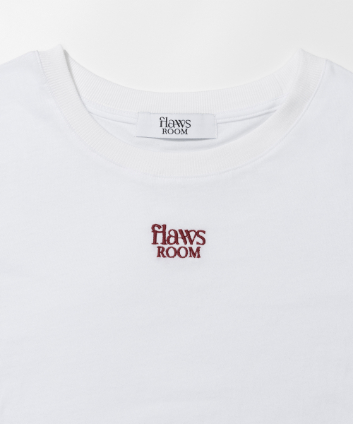 FLAWSROOM（フローズルーム）の「W Embroidery Crop T-shirts [WHITE]（Tシャツ/カットソー・レディース・その他・FREE）」の3枚目の写真