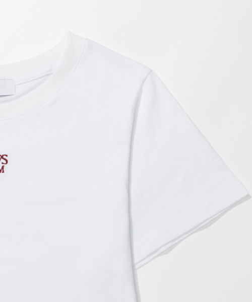 FLAWSROOM（フローズルーム）の「W Embroidery Crop T-shirts [WHITE]（Tシャツ/カットソー・レディース・その他・FREE）」の4枚目の写真