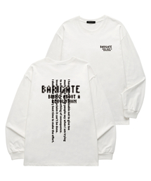BARIGATE（バリゲート）の「Spotted Logo Long Sleeve (BLS034) White（Tシャツ/カットソー）」