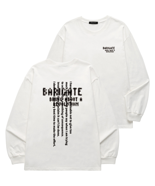 BARIGATE(バリゲート)の「スポッテッドロゴロングスリーブ (BLS034) ホワイト(Tシャツ/カットソー・レディース・その他・SMALL/MEDIUM/LARGE/X-LARGE/XX-LARGE)」の4枚目の写真