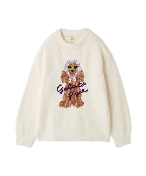 ジェラートピケ スカーフDOG ジャガードプルオーバー スカーフDOG ジャガードプルオーバー（ルームウェア/パジャマ