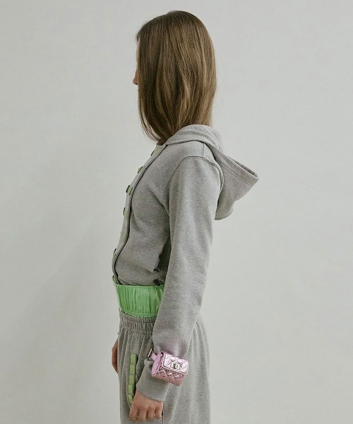 スカルプター　ナポレオン　スタッズ　グレー　緑　ネオン　スウェット　ジャケット Napoleon Stud Hoodie（パーカー）｜SCULPTOR（スカルプター）の