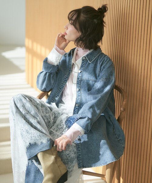 Remind me and forever（リマインドミーアンドフォーエバー）の「【2026SS】ひげレースティアードスカート（スカート・レディース・オフホワイト/ブラック・FREE）」の7枚目の写真