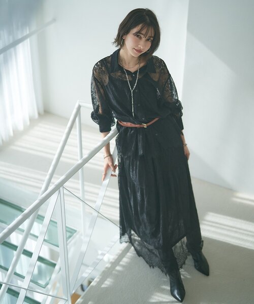 morphose　レースティアードスカート セール】【2026SS】ひげレースティアードスカート（スカート）｜Remind