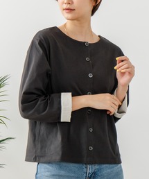 fort point（フォーポイント）の「【fort point/フォートポイント】バスク天竺 クルーネック カーディガン（カーディガン/ボレロ）」