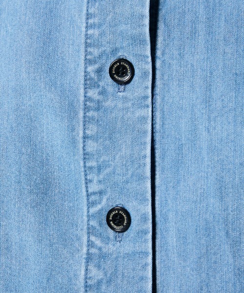 DOUBLE STANDARD CLOTHING(ダブルスタンダードクロージング)の「テンセルデニム クロップドシャツ(シャツ/ブラウス・レディース・ブルー・36/38)」の7枚目の写真
