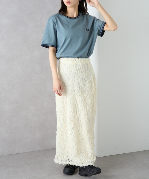 FRED PERRY(フレッドペリー)の「【FRED PERRY】TWIN TIPPED T-SHIRT M1588②(Tシャツ/カットソー・レディース・グレイッシュブルー/グリーン系その他2/ダークインディゴブルー/グリーン/オートミール/アイボリー系4/ネイビー系7・XL/L/S/M)」の8枚目の写真