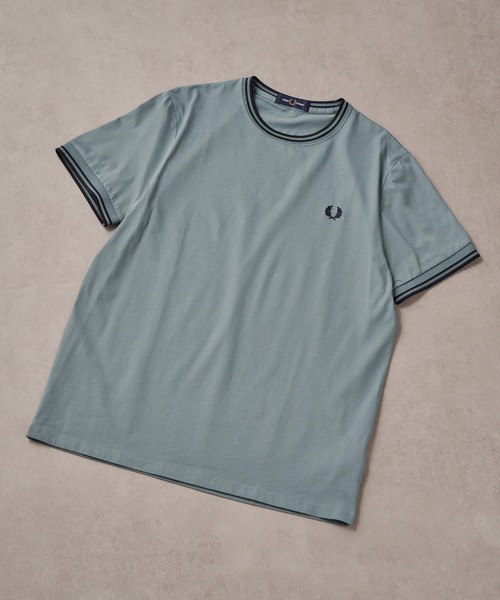 FRED PERRY(フレッドペリー)の「【FRED PERRY】TWIN TIPPED T-SHIRT M1588②(Tシャツ/カットソー・レディース・グレイッシュブルー/グリーン系その他2/ダークインディゴブルー/グリーン/オートミール/アイボリー系4/ネイビー系7・XL/L/S/M)」の9枚目の写真