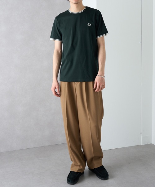 FRED PERRY(フレッドペリー)の「【FRED PERRY】TWIN TIPPED T-SHIRT M1588②(Tシャツ/カットソー・レディース・グレイッシュブルー/グリーン系その他2/ダークインディゴブルー/グリーン/オートミール/アイボリー系4/ネイビー系7・XL/L/S/M)」の11枚目の写真