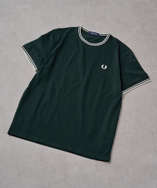 FRED PERRY(フレッドペリー)の「【FRED PERRY】TWIN TIPPED T-SHIRT M1588②(Tシャツ/カットソー・レディース・グレイッシュブルー/グリーン系その他2/ダークインディゴブルー/グリーン/オートミール/アイボリー系4/ネイビー系7・XL/L/S/M)」の12枚目の写真