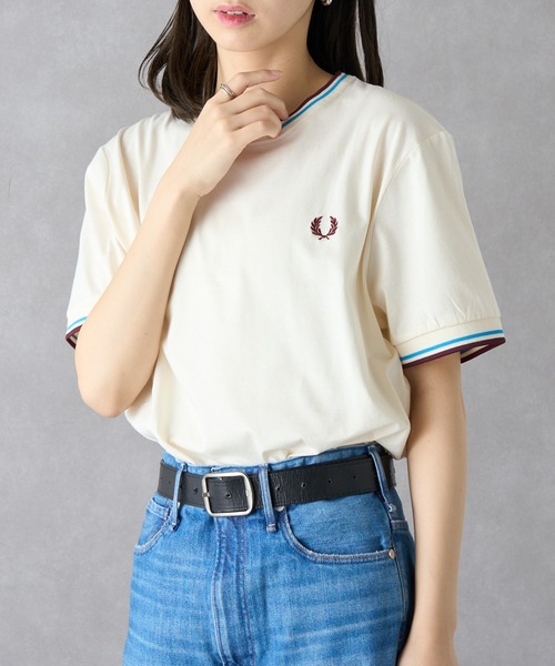 FRED PERRY(フレッドペリー)の「【FRED PERRY】TWIN TIPPED T-SHIRT M1588②(Tシャツ/カットソー・レディース・グレイッシュブルー/グリーン系その他2/ダークインディゴブルー/グリーン/オートミール/アイボリー系4/ネイビー系7・XL/L/S/M)」の17枚目の写真