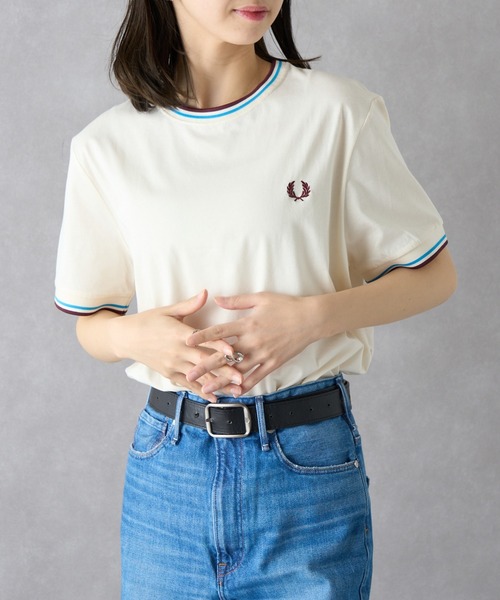 FRED PERRY(フレッドペリー)の「【FRED PERRY】TWIN TIPPED T-SHIRT M1588②(Tシャツ/カットソー・レディース・グレイッシュブルー/グリーン系その他2/ダークインディゴブルー/グリーン/オートミール/アイボリー系4/ネイビー系7・XL/L/S/M)」の18枚目の写真