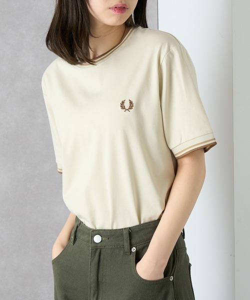 FRED PERRY(フレッドペリー)の「【FRED PERRY】TWIN TIPPED T-SHIRT M1588②(Tシャツ/カットソー・レディース・グレイッシュブルー/グリーン系その他2/ダークインディゴブルー/グリーン/オートミール/アイボリー系4/ネイビー系7・XL/L/S/M)」の15枚目の写真