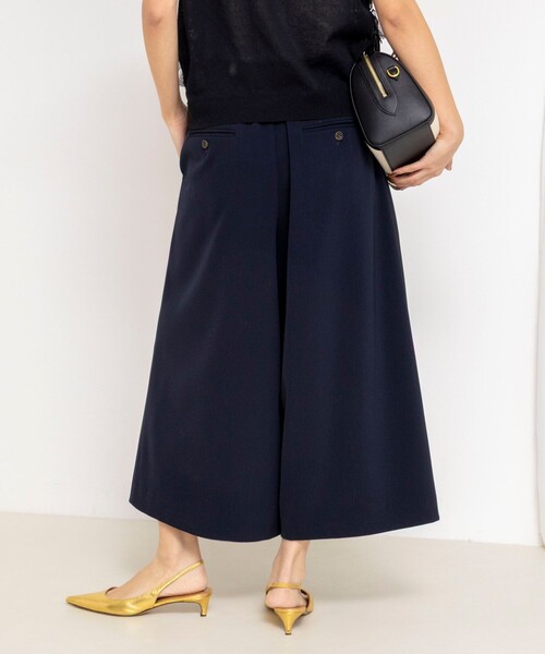 NOLLEY’S（ノーリーズ）の「ウォッシャブルクロップドワイドツイルパンツ（その他パンツ・レディース・ネイビー/ホワイト/ブラウン・36/38）」の13枚目の写真