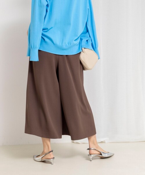 NOLLEY’S（ノーリーズ）の「ウォッシャブルクロップドワイドツイルパンツ（その他パンツ・レディース・ネイビー/ホワイト/ブラウン・36/38）」の19枚目の写真