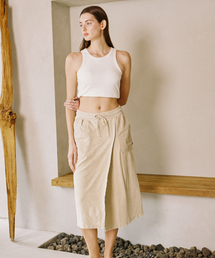 PADO SEOUL（パドソウル）の「テリー ロングスカート ベージュ（スカート）」