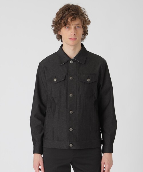 BLACK LABEL CRESTBRIDGE（ブラックレーベル・クレストブリッジ）の「テクニカルデニムGジャン（デニムジャケット・メンズ・ネイビー/ブラック・M/L/XL）」の4枚目の写真