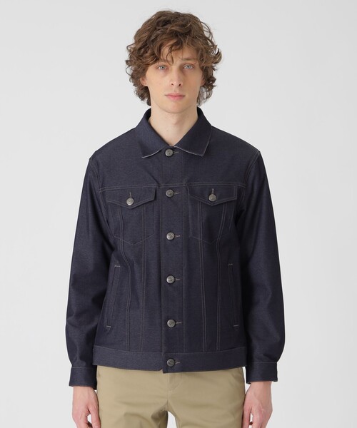 BLACK LABEL CRESTBRIDGE（ブラックレーベル・クレストブリッジ）の「テクニカルデニムGジャン（デニムジャケット・メンズ・ネイビー/ブラック・M/L/XL）」の12枚目の写真