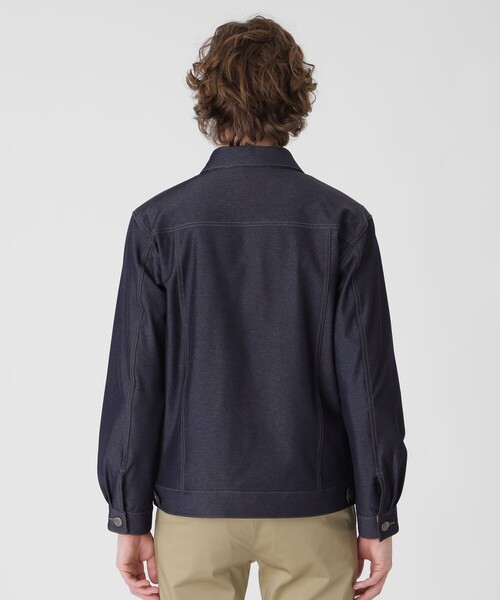 BLACK LABEL CRESTBRIDGE（ブラックレーベル・クレストブリッジ）の「テクニカルデニムGジャン（デニムジャケット・メンズ・ネイビー/ブラック・M/L/XL）」の14枚目の写真