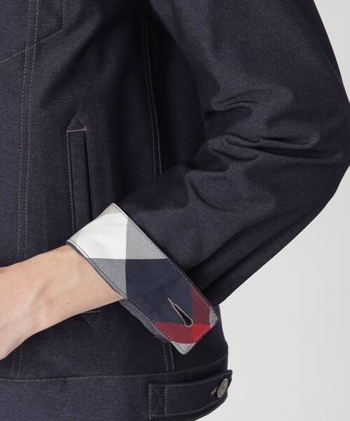 BLACK LABEL CRESTBRIDGE（ブラックレーベル・クレストブリッジ）の「テクニカルデニムGジャン（デニムジャケット・メンズ・ネイビー/ブラック・M/L/XL）」の16枚目の写真