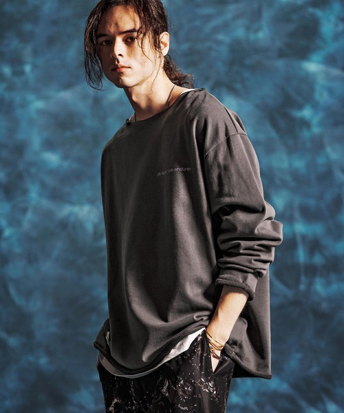 Jih Nunc（ジーヌンク）の「msw1835-オーガニックコットンカットオフ裏毛スウェット(JIH-R1162)（スウェット・メンズ・オートミール/チャコール/ブラック・L/M/S）」の4枚目の写真