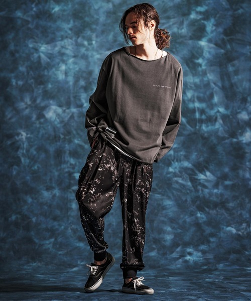 Jih Nunc（ジーヌンク）の「msw1835-オーガニックコットンカットオフ裏毛スウェット(JIH-R1162)（スウェット・メンズ・オートミール/チャコール/ブラック・L/M/S）」の9枚目の写真