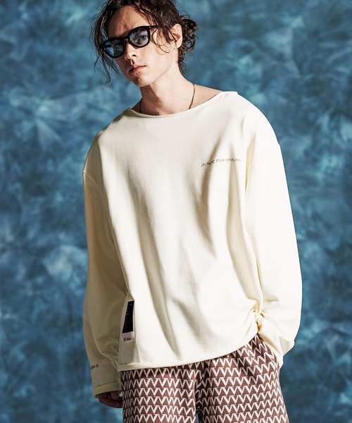 Jih Nunc（ジーヌンク）の「msw1835-オーガニックコットンカットオフ裏毛スウェット(JIH-R1162)（スウェット・メンズ・オートミール/チャコール/ブラック・L/M/S）」の11枚目の写真