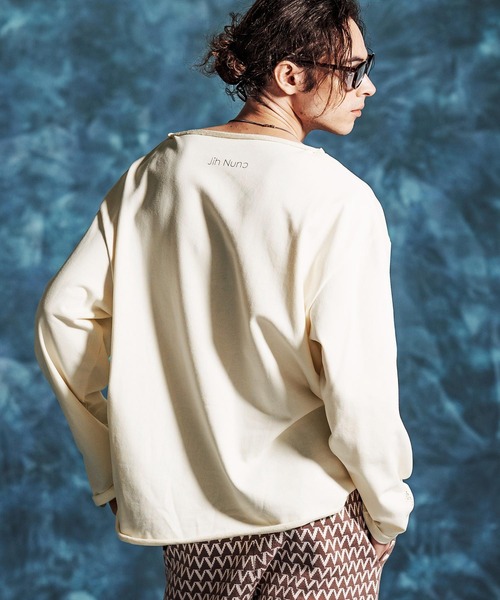 Jih Nunc（ジーヌンク）の「msw1835-オーガニックコットンカットオフ裏毛スウェット(JIH-R1162)（スウェット・メンズ・オートミール/チャコール/ブラック・L/M/S）」の12枚目の写真