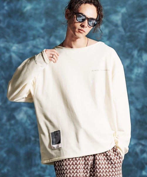 Jih Nunc（ジーヌンク）の「msw1835-オーガニックコットンカットオフ裏毛スウェット(JIH-R1162)（スウェット・メンズ・オートミール/チャコール/ブラック・L/M/S）」の13枚目の写真