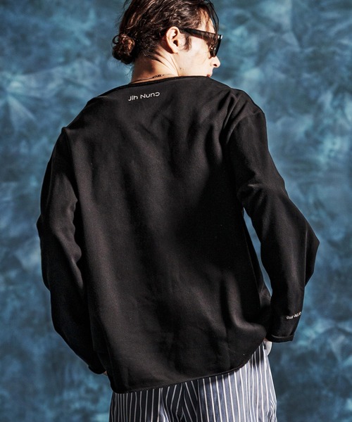 Jih Nunc（ジーヌンク）の「msw1835-オーガニックコットンカットオフ裏毛スウェット(JIH-R1162)（スウェット・メンズ・オートミール/チャコール/ブラック・L/M/S）」の20枚目の写真