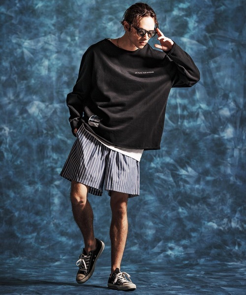 Jih Nunc（ジーヌンク）の「msw1835-オーガニックコットンカットオフ裏毛スウェット(JIH-R1162)（スウェット・メンズ・オートミール/チャコール/ブラック・L/M/S）」の22枚目の写真