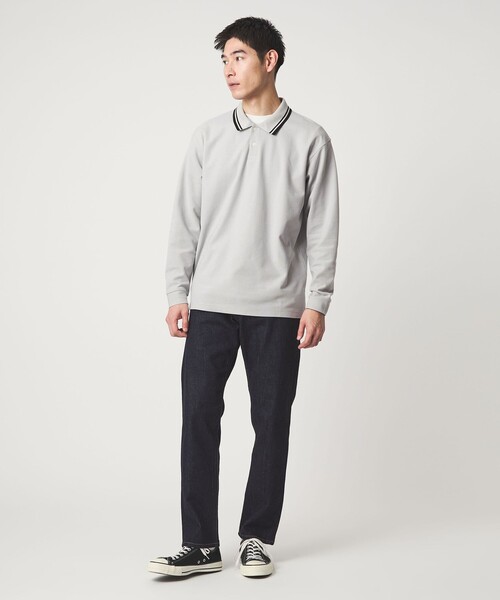 green label relaxing（グリーンレーベルリラクシング）の「【WEB限定】ドライ クリーン ロングスリーブ ポロシャツ -吸水速乾・抗菌-（ポロシャツ・メンズ・ブラウン系/ブラック/ライトグレー・M/S/L/XL）」の4枚目の写真