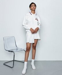 アンバランスプリーツスカートホワイト