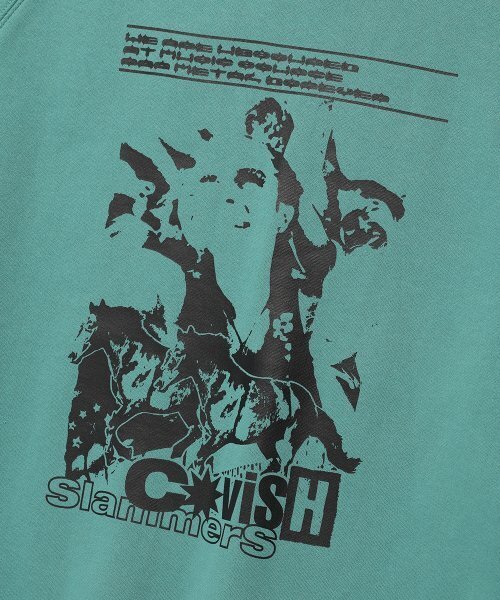 Cavish(カビシ)の「CROWD RAGLAN SWEATSHIRT GREEN(CV2DFUM444A)(スウェット・レディース・グリーン・S/M/L/XL)」の4枚目の写真