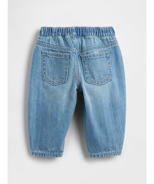 GAP（ギャップ）の「プルオン バレルデニム (ベビー)（デニムパンツ・キッズ・インディゴブルー・70cm/80ｃｍ/90cm/60cm）」の2枚目の写真